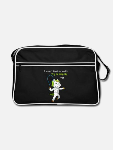 Badmintonspielerin Geschenk - Retro Tasche - 