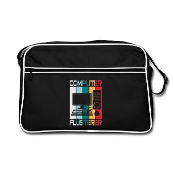 Computer Flüsterer - Retro Tasche - Schwarz/Weiß - Vorne