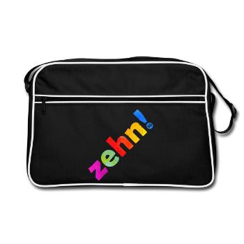 ZEHN 10 JAHRE 10. GEBURTSTAG - Retro Tasche - Schwarz/Weiß - Vorne