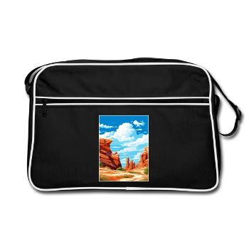 Große Treppe Utah Wüste Vintage Reiseposter - Retro Tasche - Schwarz/Weiß - Vorne