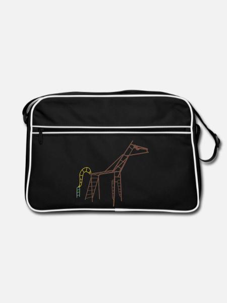 Gdansker Pferd - Retro Tasche - Schwarz/Weiß