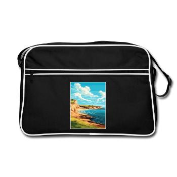 Valdes Halbinsel Argentinien Vintage Reiseposter - Retro Tasche - Schwarz/Weiß - Vorne