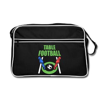 Spritziger Tischfußball Angreifer - Retro Tasche - Schwarz/Weiß - Vorne