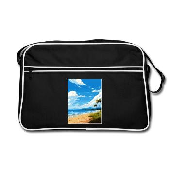 Nicoya Halbinsel Costa Rica Vintage Reiseposter - Retro Tasche - Schwarz/Weiß - Vorne