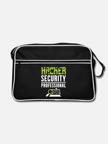 Hacker Security Professional - Retro Tasche - Schwarz/Weiß