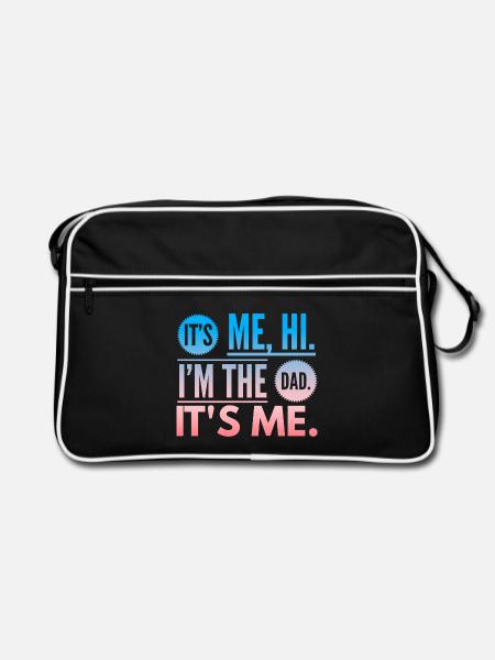 Lustiger Papa zum Vatertag - Retro Tasche - Schwarz/Weiß