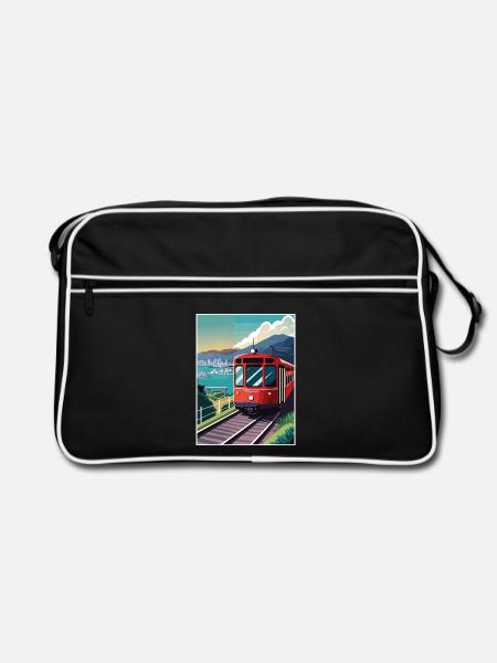 Wellington Neuseeland Vintage Reiseposter WPA - Retro Tasche - Schwarz/Weiß