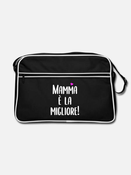 Mamma È La Migliore - Retro Tasche - Schwarz/Weiß
