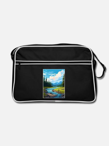 Jasper National Park Kanada Vintage Reiseposter - Retro Tasche - Schwarz/Weiß