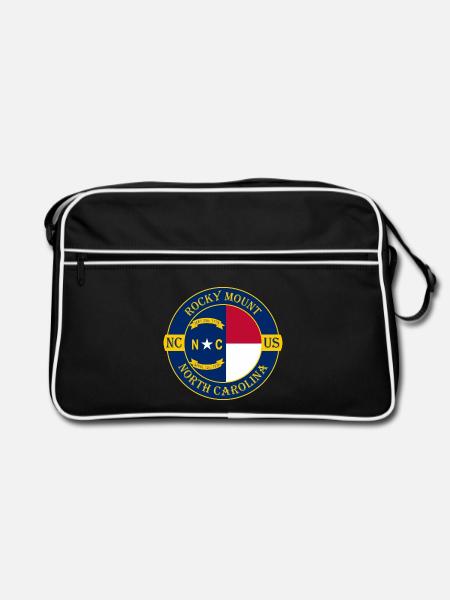 Rocky unt North Carolina Flagge USA Souvenir - Retro Tasche - Schwarz/Weiß
