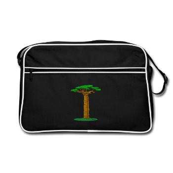 Baobab Tree - Retro Tasche - Schwarz/Weiß - Vorne