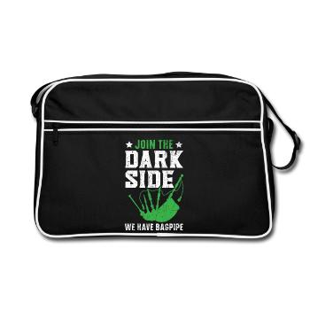 Join The Dark Side Wir haben Dudelsack Dudelsack - Retro Tasche - Schwarz/Weiß - Vorne