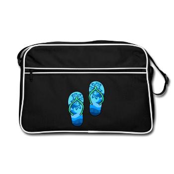flipflop - Retro Tasche - Schwarz/Weiß - Vorne