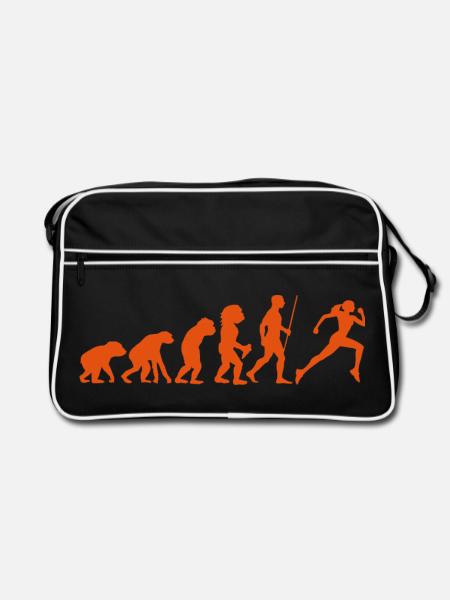 Evolution Joggerin - Retro Tasche - Schwarz/Weiß