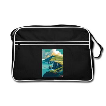 Dingle Halbinsel Irland Vintage Reiseposter WPA - Retro Tasche - Schwarz/Weiß - Vorne
