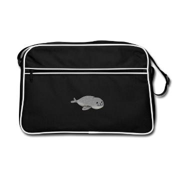 Robbe - Retro Tasche - Schwarz/Weiß - Vorne