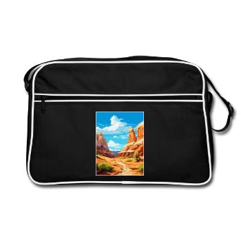 Große Treppe Utah Wüste Vintage Reiseposter - Retro Tasche - Schwarz/Weiß - Vorne