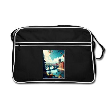Exeter England Vintage Reiseposter WPA Souvenir - Retro Tasche - Schwarz/Weiß - Vorne