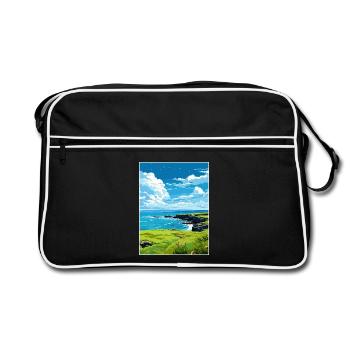 Rame Halbinsel Cornwall Vintage Reiseposter WPA - Retro Tasche - Schwarz/Weiß - Vorne