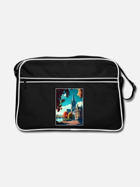 Bonn Deutschland Vintage Reiseposter WPA Souvenir - Retro Tasche - Schwarz/Weiß