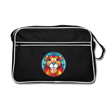 Gopher Buntes Aquarell Tier Haustier Illustration - Retro Tasche - Schwarz/Weiß - Vorne