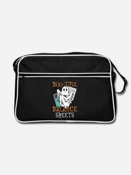 Boo-tiful Bilanzen Buchhalter Halloween - Retro Tasche - Schwarz/Weiß