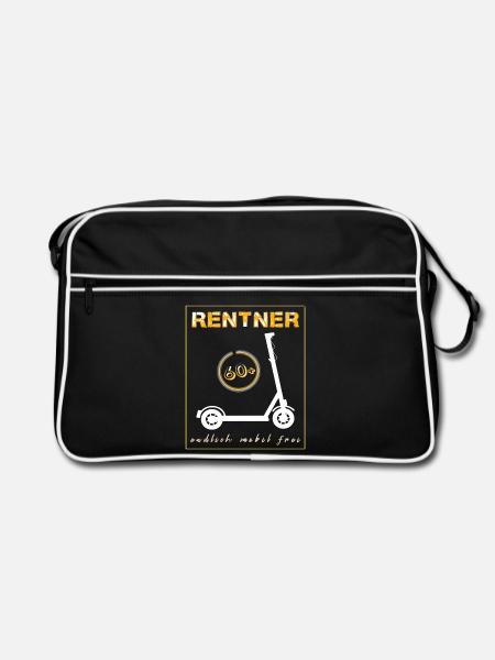Rentner mobil - Retro Tasche - Schwarz/Weiß