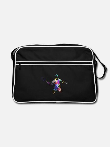 Pfeilschneller Badminton Federfußball - Retro Tasche - Schwarz/Weiß