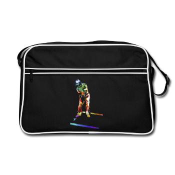 Flinker Miniputt Turnierspieler - Retro Tasche - Schwarz/Weiß - Vorne