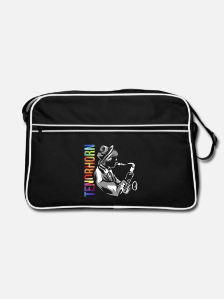 Funkelndes Tenorhorn Blasmusik - Retro Tasche - Schwarz/Weiß