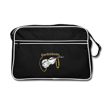 Vibrierender Kontrabass Orchester - Retro Tasche - Schwarz/Weiß - Vorne