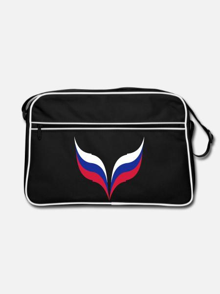 триколоре Россия - Retro Tasche - Schwarz/Weiß