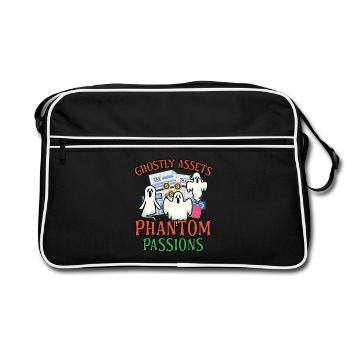 Geisterhaftes Vermögen Phantom Leidenschaften Grus - Retro Tasche - Schwarz/Weiß - Vorne
