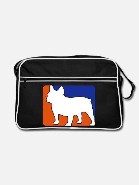 french bulldog1 - Retro Tasche - Schwarz/Weiß