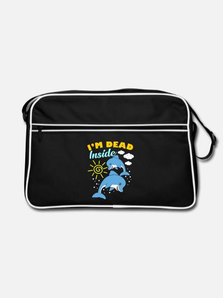 I'm Dead Inside - Retro Tasche - Schwarz/Weiß