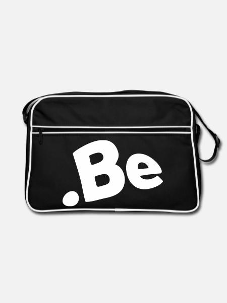 Belgien Internet-Code des Landes - Retro Tasche - Schwarz/Weiß