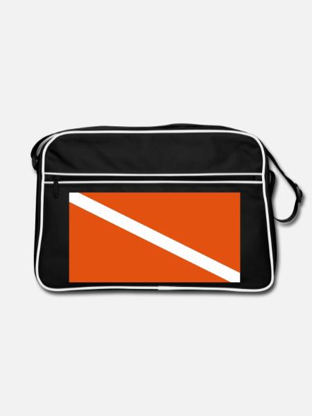 Taucherflagge AI - Retro Tasche - Schwarz/Weiß