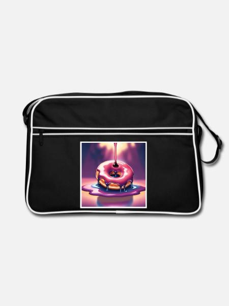 Donut 3 - Retro Tasche - Schwarz/Weiß