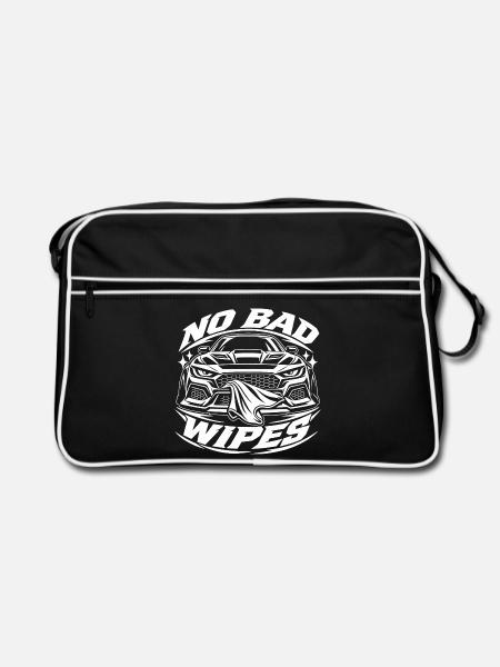 No Bad Wipes Auto Grafik - Retro Tasche - Schwarz/Weiß