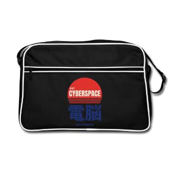 Besuchen Sie Cyberspace Land Of The Rising Byte - Retro Tasche - Schwarz/Weiß - Vorne