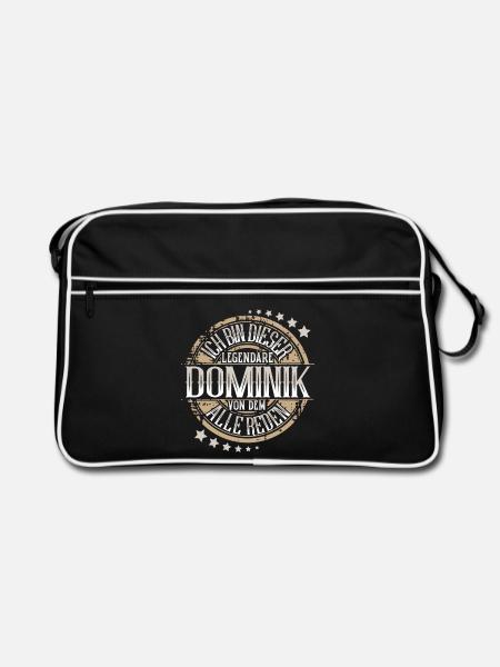 Dominik - Retro Tasche - Schwarz/Weiß