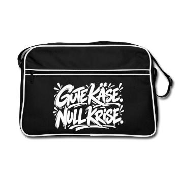 Urban Graffiti Schriftkraft - Retro Tasche - Schwarz/Weiß - Vorne