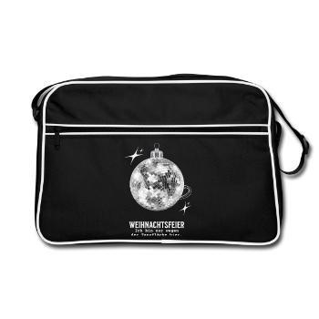 Weihnachtsfeier Discokugel Tanzen Discofox Party - Retro Tasche - Schwarz/Weiß - Vorne