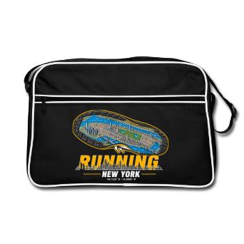 Running New York Laufschuh Stadtkarte - dunkel - Retro Tasche - Schwarz/Weiß - Vorne