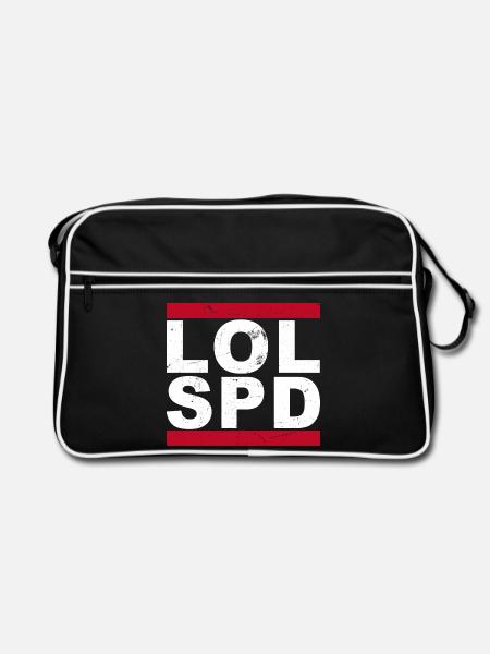 LOL SPD - Retro Tasche - Schwarz/Weiß