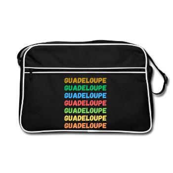 Guadeloupe in Farbe - Retro Tasche - Schwarz/Weiß - Vorne