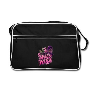 Weed Witch – Pink Edition - Retro Tasche - Schwarz/Weiß - Vorne