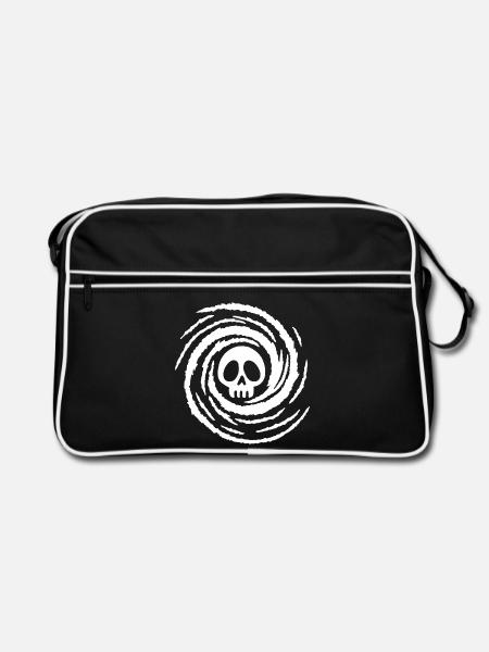 Das Schwarze Loch - Retro Tasche - Schwarz/Weiß