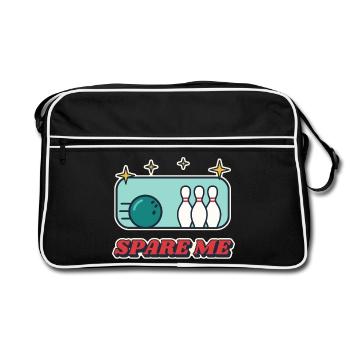 Spare Me Retro Bowling - Retro Tasche - Schwarz/Weiß - Vorne