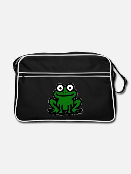 Frosch Comic - Retro Tasche - Schwarz/Weiß